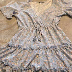 Summer dress fitted around the waist